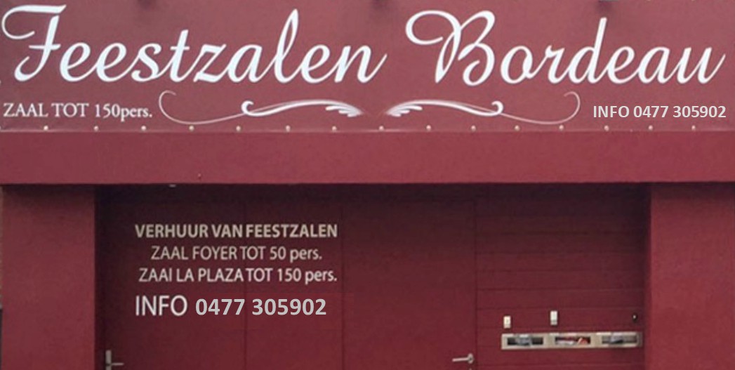 De voorkant van feestzalen bordeau